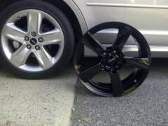 RX-8 OEm wheel Powder coated in Gloss Black for 2012 winter